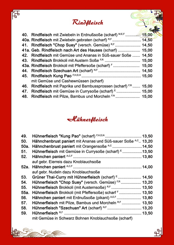 Speisekarte